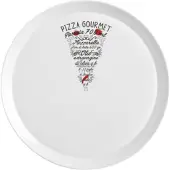 Bormio Gourmet-Pizzateller-Stückdekoration Cm 33 Ronda Rocco Dekoriertes Glas 6er-Pack