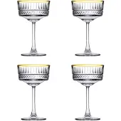 Pasabahce Champagnerkelch Elysia 26 cl - Transparent Gold 4 Stück