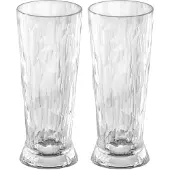 Koziol Biergläser Superglas Club No 10 300 ml Transparent (Set von 2 Stück)