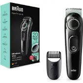 Braun BeardTrimmer 3 BT3323, Wechselstrom/Batterie, Schwarz, Grün