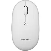 Macally – dobíjecí myš Bluetooth (bílá)