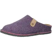 Rohde Damen Pantoffel Hausschuh Softfilz Decksohle Leder bequem Lucca-D 6820, Größe:40 EU, Farbe:Violett