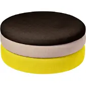 Broste Copenhagen Teichhocker gelb/beige/dunkle Traube Ø68cm