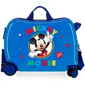 Joumma Bags Kinderreisekoffer auf Rollen / Kinderwagen MICKEY MOUSE Circle Blue, 2039821
