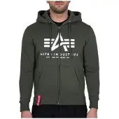 Alpha industries Kapuzensweatjacke "BASIC ZIP HOODY" Baumwollmischung, regular fit