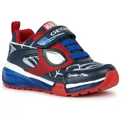 Geox Bayonyc B.D. Kinderschuhe Jungen Halbschuhe Klett Sneaker Blau