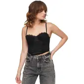 Superdry Lace Satin Corset Ärmelloses Oberteil
