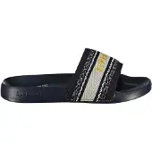 Superdry für Damen. WF310227A Schwarze gewebte Flip Flops (38/39), Wohnung, Keine, Lässig, Strandbekleidung