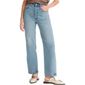 Levi's für Damen. 72693-0219 Ribcage gerade Knöcheljeans blau (23/27), Lässig, Baumwolle, Denim