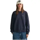 Gant für Damen. 4201414 Shield marineblaues Sweatshirt mit Rundhalsausschnitt (M), Lässig, Baumwolle