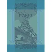Garnier -THIEBAUT Geschirrtuch PARIS SEINE TURQUOISE 56 x 77 cm 100% Baumwolle