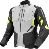 Rebelhorn Hiker 4 wasserdichte Damen Motorrad Textiljacke, schwarz/grau/gelb, XL