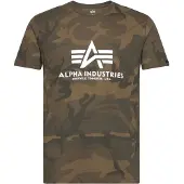 Alpha industries T-Shirt "Basic BL Camo T-Shirt", Herren, Gr. M, grün (olive camo), Obermaterial: 100% Baumwolle, Shirts T-Shirt