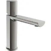 Schutte Waschtischarmatur NEW YORK, Wasserhahn Bad mit Pop Up Abflussstopfen in Graphit matt