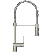 Schutte Küchenarmatur CORNWALL mit Geschirrbrause, Wasserhahn Küche ausziehbar, Mischbatterie Küche, Edelstahloptik