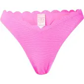 Hunkemoller Bikini Slip mit hohem Beinausschnitt Lurex Scallop Rosa