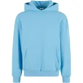 Urban Classics moderner Herren Hoodie Rippbündchen Kapuze 500 g/m² mit Baumwolle Hell-Blau