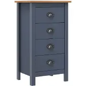 vidaXL Sideboard Hill Grau 46x35x80 cm Massivholz Kiefer