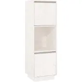 vidaXL Highboard Weiß 38x35x117 cm Massivholz Kiefer
