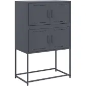 vidaXL Sideboard Anthrazit 68,5x38,5x107 cm Stahl