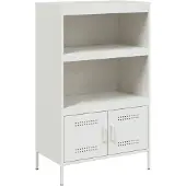 vidaXL Highboard Weiß 68x39x113 cm Stahl