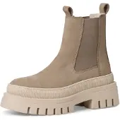 Tamaris Damen Chelsea Boots/ Stiefeletten Taupe Rauleder Größe: 40