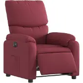 vidaXL Relaxsessel Elektrisch Weinrot Stoff