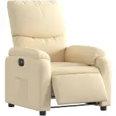 vidaXL Relaxsessel Elektrisch Creme Stoff