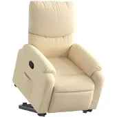 vidaXL Relaxsessel mit Aufstehhilfe Creme Stoff