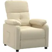 vidaXL Relaxsessel Creme Stoff