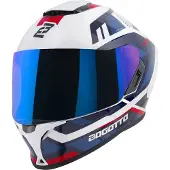 Bogotto Phantom Codex Fiberglass Helm, weiß/blau/rot, XL (61/62)