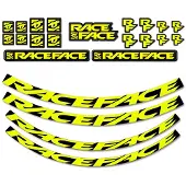 Race Face Laufrad Decal Set, medium, neon gelb - stylisches Upgrade für dein ...