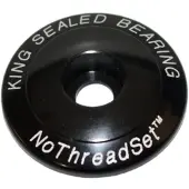 Chris King NoThreadSet Ahead Kappe, 1 1/8", Sotto Voce, silver