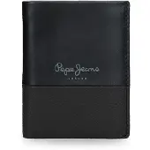 Pepe Jeans für Herren. 7831134 Doppelte Brieftasche schwarz (OSFA), Lässig, Leder