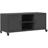 vidaXL TV-Schrank Schwarz 100,5x39x43,5 cm Stahl