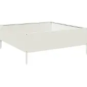 vidaXL Hochbeet Weiß 100x100x41 cm Stahl