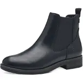 Tamaris Damen Stiefelette Chelsea Boot Stretcheinsätze flach modisch 1-25312-41, Größe:39 EU, Farbe:Schwarz