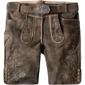 Stockerpoint Trachtenlederhose Bastian in kiesel gespeckt | Gr.: 44