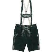 JP 1880 Lederhose in flaschengrün | Gr.: 66 - Normalgröße