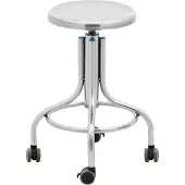 Steinberg Systems Laborhocker - auf Rollen - Edelstahl - 100 kg
