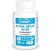 SuperSmart Alpha Lipoic Acid Dietary Supplement - 60 Vegi-Kaps