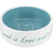Trixie Ceramic With Heart 20 Cm Bowl Weiß,Blau 1.4 L