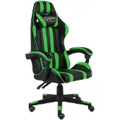vidaXL Gaming-Stuhl Schwarz und Grün Kunstleder