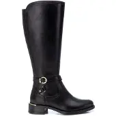 Carmela für Damen. 16202001-NEGRO Lederstiefel 162020 schwarz (36), 3 bis 5 cm, Reißverschluss, Lässig