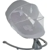 Cangaroo Babywippe elektrisch Zara Schaukelfunktion, Musik, Timer, Moskitonetz dunkelgrau
