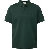 Gant für Herren. 2210 Piqué-Poloshirt Regular Fit Shield grün (L), Lässig, Baumwolle, Klassisch, Kurzarm