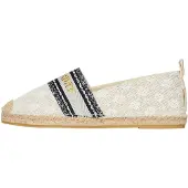 Superdry für Damen. WF110297A Espadrilles aus beigem Canvas (40), Stoff, Wohnung, Keine, Lässig