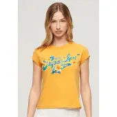 Superdry Floral Scripted Kurzarm-t-shirt