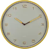 Karlsson - Wanduhr Lined Numbers - Gelb - Ø40cm
