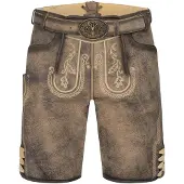 Kruger Lederhose Magnus mit Gürtel 48